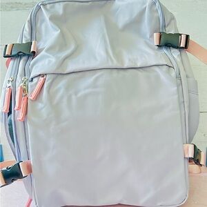 Stylish Light Purple Backpack with Pink Accents